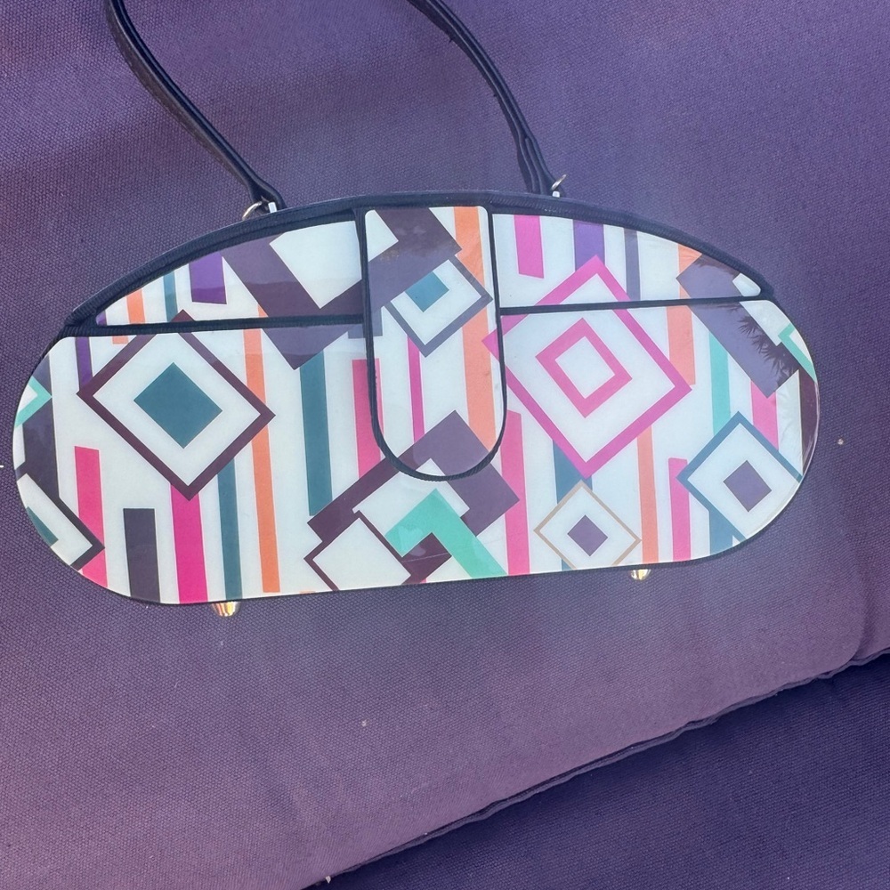 Geometric Multicolor Handbag Jewelry box - Picture 2 of 6
